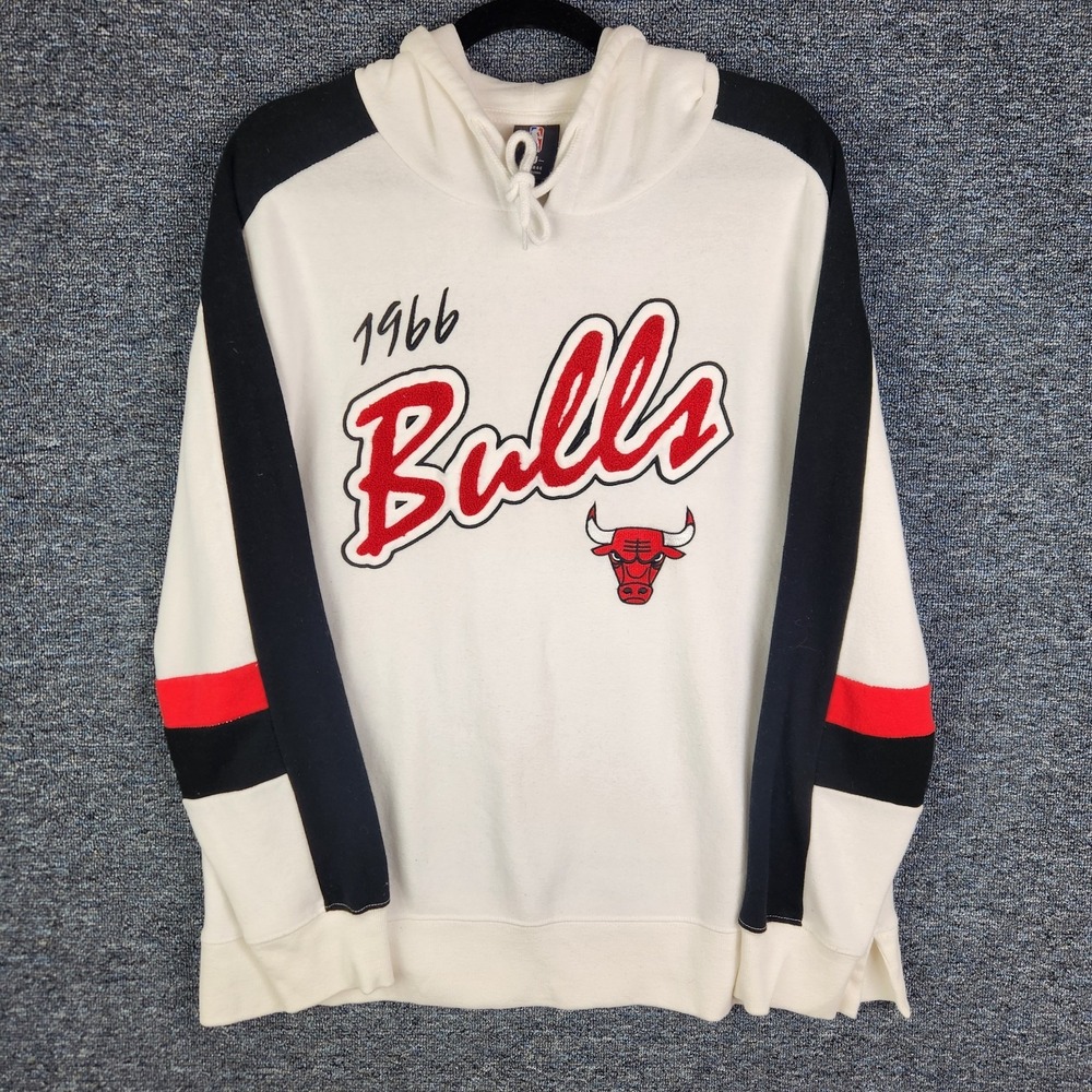 Chicago Bulls Hoodie XL NBA 1966 Retro Pullover Sweatshirt Team Logo